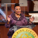 In Atlanta, Georgia, Dr. Bernice A. King speaks during the 2021 King Holiday Observance Beloved Community Commemorative Service on January 18, 2021.